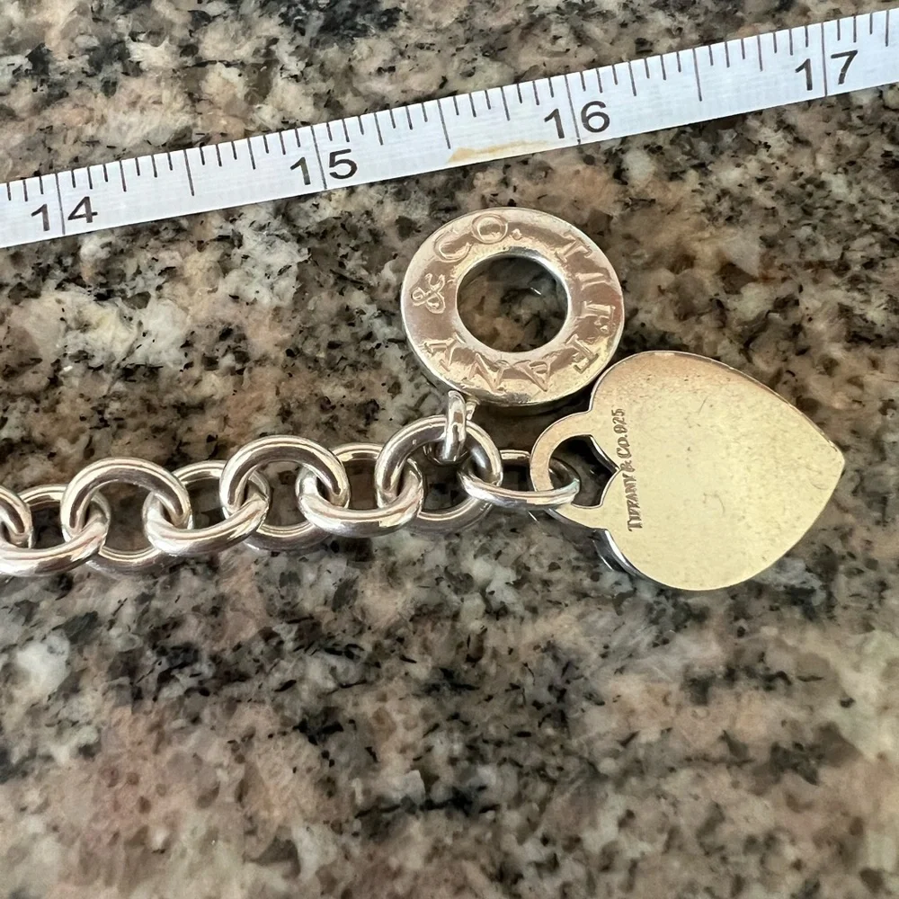 Tiffany & Co Silver Heart Tag Toggle Necklace - Picture 3 of 9